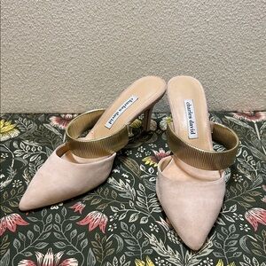 Charles David Blush and Gold Heels